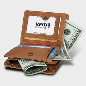 Wallet For Men Retro Genuine Leather Multi Pocket Money Clip Wallet For Men Retro Genuine Leather Multi Pocket Money Clip