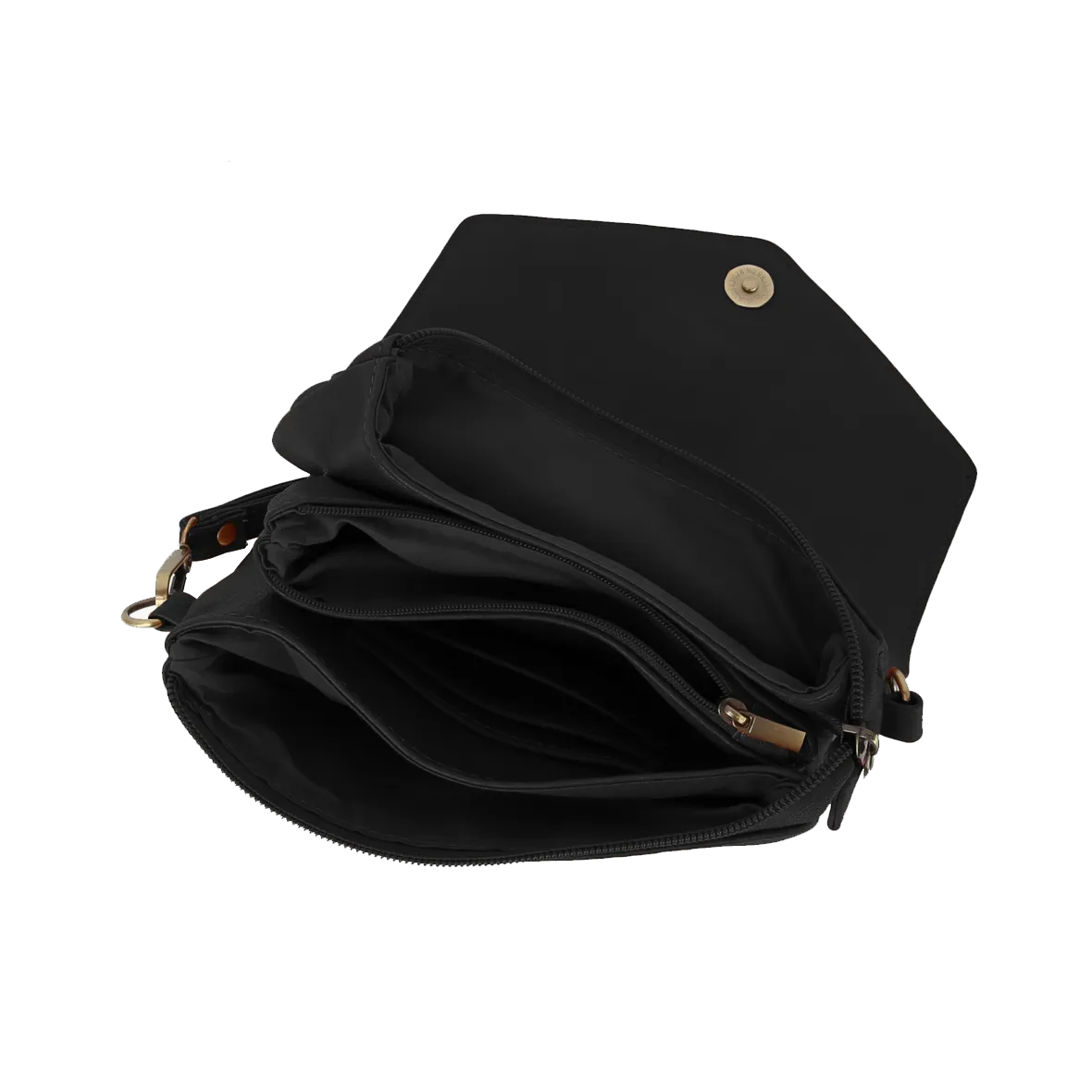 Whipstitch Crossbody/Wristlet - Black