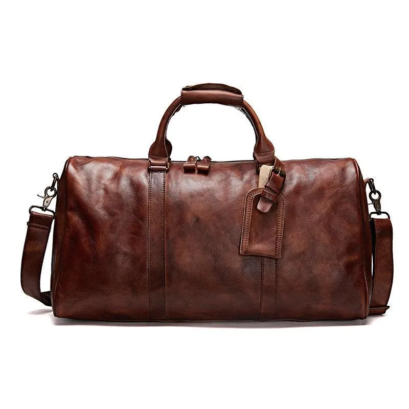 Women Full Grain Leather Duffel Bag, Handmade Men Travel duffel Bag, Vintage duffel, Overnight bag, Weekender Bag Best Unisex Gift